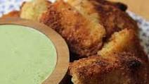 Kohlrabi Fries with Cilantro Yogurt Dipping Sauce Kohlrabi Fries with Cilantro Yogurt Dipping Sauce