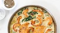 Creamy Tuscan Salmon Shrimp pasta Creamy Tuscan Salmon Shrimp pasta