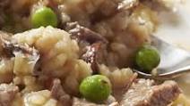 Mushroom and Beef Risotto with Peas Mushroom and Beef Risotto with Peas