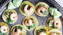 Bite Sized Shrimp Tostadas Bite Sized Shrimp Tostadas