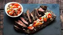 Herb Crusted Skirt Steak with Salsa Criolla Herb Crusted Skirt Steak with Salsa Criolla