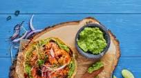 Tostadas de camarón con aguacate Tostadas de camarón con aguacate