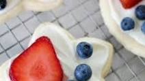 Red, White and Blue Fruit Pizza Sugar Cookies Red, White and Blue Fruit Pizza Sugar Cookies
