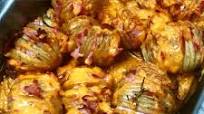 Cheese and Bacon Hasselback Potatoes Cheese and Bacon Hasselback Potatoes