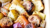 Sheet Pan Sausage with Apples and Potatoes Sheet Pan Sausage with Apples and Potatoes