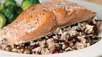 Baked Salmon Fillets on Wild Rice Pilaf Baked Salmon Fillets on Wild Rice Pilaf