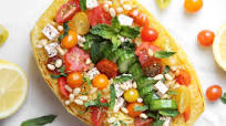 Greek Salad Stuffed Spaghetti Squash Greek Salad Stuffed Spaghetti Squash