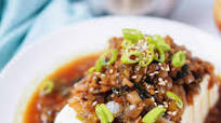 Silken Tofu with Onion and Garlic (15-min. Recipe) Silken Tofu with Onion and Garlic (15-min. Recipe)