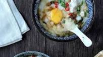 Pork Meatball Congee with Dried Scallops Pork Meatball Congee with Dried Scallops
