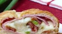 Loaded Cheesy Ham Stromboli & Video Loaded Cheesy Ham Stromboli & Video