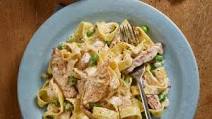 Creamy Lemon Pork Medallions with Pasta and Peas Creamy Lemon Pork Medallions with Pasta and Peas