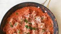 Italian style pork meatballs with creamy tomato sauce Italian style pork meatballs with creamy tomato sauce