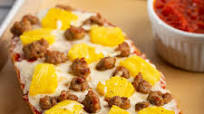 Sausage and Pineapple French Bread Pizza Sausage and Pineapple French Bread Pizza