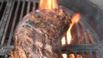 Tri Tip on the Big Green Egg with Blue Cheese Basil Butter Tri Tip on the Big Green Egg with Blue Cheese Basil Butter