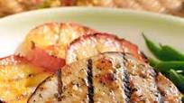 Glazed Pork Chops with Grilled Apples Glazed Pork Chops with Grilled Apples