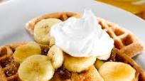 Bananas Foster Waffles with Ginger Whipped Cream Bananas Foster Waffles with Ginger Whipped Cream