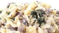 Creamy Pasta with Italian Sausage and Ground Beef Creamy Pasta with Italian Sausage and Ground Beef