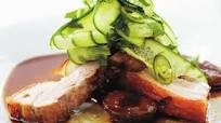 Roasted pork belly with plum sauce Roasted pork belly with plum sauce