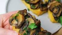 Polenta Bruschetta with Mushrooms Polenta Bruschetta with Mushrooms