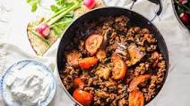 Gheimeh Bademjan - Persian Seared Eggplant & Tomato Beef --- VIDEO! Gheimeh Bademjan - Persian Seared Eggplant & Tomato Beef --- VIDEO!