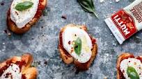 Anchovy, Buffalo Mozzarella Sun Dried Tomato Bruschetta Anchovy, Buffalo Mozzarella Sun Dried Tomato Bruschetta