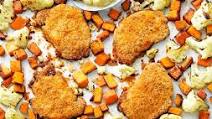 Crunchy Sheet Pan Pork Chops with Veggies Crunchy Sheet Pan Pork Chops with Veggies