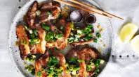 Pan-fried pork belly with spring onion recipe Pan-fried pork belly with spring onion recipe