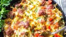Keto Cheesy Cabbage Sausage Skillet Keto Cheesy Cabbage Sausage Skillet