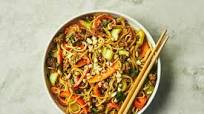 Satay-Style Lamb Noodles with Pak Choy, Sweet Soy & Peanuts Satay-Style Lamb Noodles with Pak Choy, Sweet Soy & Peanuts