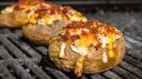Grilled Cheddar Bacon Twice Baked Potatoes Grilled Cheddar Bacon Twice Baked Potatoes