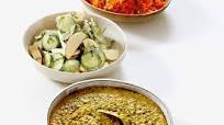 Double-dhal with carrot and raita salad recipe Double-dhal with carrot and raita salad recipe