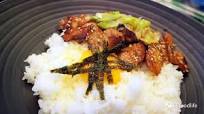 Pan-fried pork belly rice Pan-fried pork belly rice