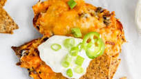 Cheesy Enchilada Stuffed Sweet Potatoes Cheesy Enchilada Stuffed Sweet Potatoes