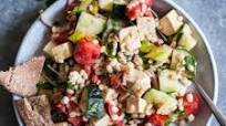 Vegan Barley Greek Salad with Herbed Tofu Feta Vegan Barley Greek Salad with Herbed Tofu Feta