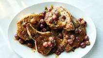 Skillet Pork Chops With Blistered Grapes Skillet Pork Chops With Blistered Grapes