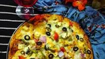 Recipe of Ultimate Cheese Burst Veg Pizza Recipe of Ultimate Cheese Burst Veg Pizza