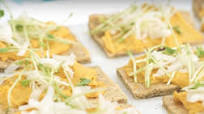 Almond Rosemary Flatbread and Sweet Potato Hummus Almond Rosemary Flatbread and Sweet Potato Hummus