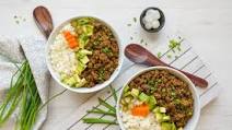 Korean Beef Cauliflower Rice Bowls Korean Beef Cauliflower Rice Bowls