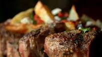Lamb Chops and Potatoes With Olives, Tomatoes and Feta Cheese Lamb Chops and Potatoes With Olives, Tomatoes and Feta Cheese