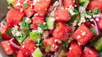 Watermelon Strawberry Caprese Salad Watermelon Strawberry Caprese Salad