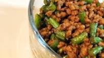 Stir-fried minced pork with green beans Stir-fried minced pork with green beans