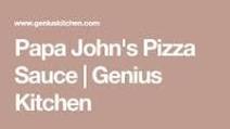 Papa John's Pizza Sauce Papa John's Pizza Sauce