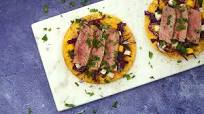 Air Fryer Tuna Steak Tostadas with Jicama Slaw Air Fryer Tuna Steak Tostadas with Jicama Slaw