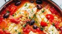 Pan Seared Fish With Tomatoes & Olives Pan Seared Fish With Tomatoes & Olives