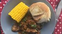 Peri-Peri chicken livers with sweetcorn and Portuguese rolls Peri-Peri chicken livers with sweetcorn and Portuguese rolls