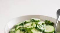 Cucumber-Mint Salad with Creamy Lemon & Greek Yogurt Vinaigrette Cucumber-Mint Salad with Creamy Lemon & Greek Yogurt Vinaigrette
