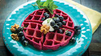 Beet & Blueberry Waffles Beet & Blueberry Waffles