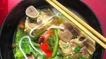 Pork Shank and Lai Fen in Garlic Ginger Broth Pork Shank and Lai Fen in Garlic Ginger Broth
