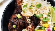 Jerk Chicken with Caribbean Rice & Mango Salsa Jerk Chicken with Caribbean Rice & Mango Salsa