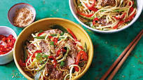 Stir-fried pork with noodles Stir-fried pork with noodles